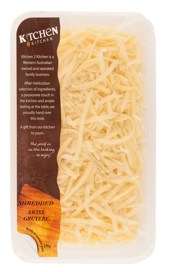 Shredded Swiss Gruyere Cheese 150g Kitchen 2 Kitchen